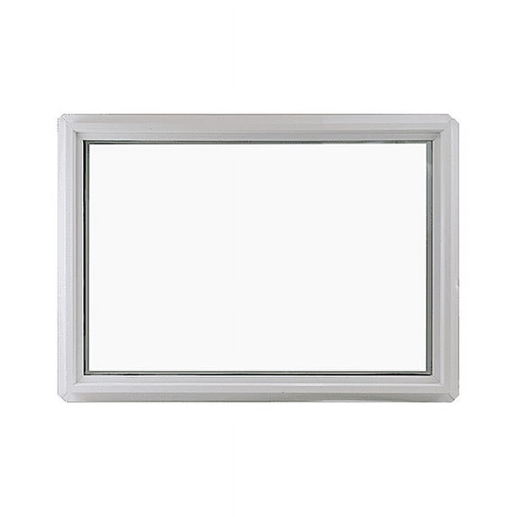 Shed Windows and More 24 x 36 Double Pane Window Insulated Tempered Clear Glass Low E White Vinyl Picture Window Non Opening Window…