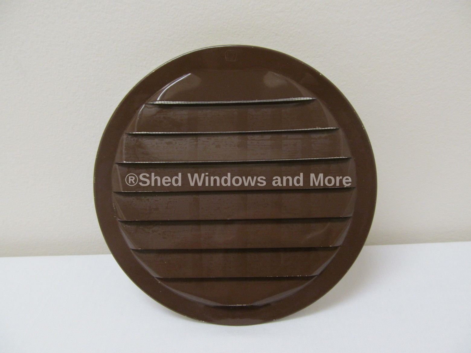 Shed Windows and More 6" Round Aluminum Wall Vent Brown, With Screen
