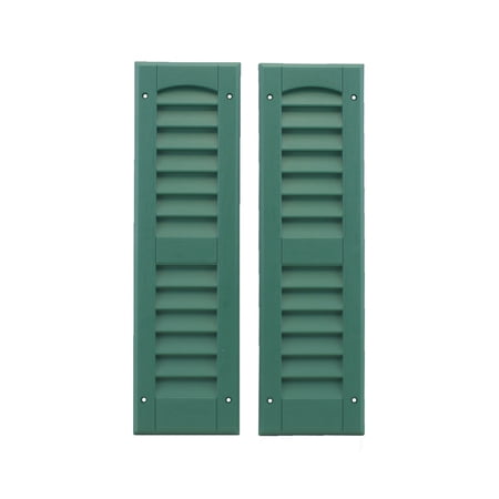Shed Windows and More 6" x 21" Louvered Shutter or Playhouse Shutters Green 1 Pair