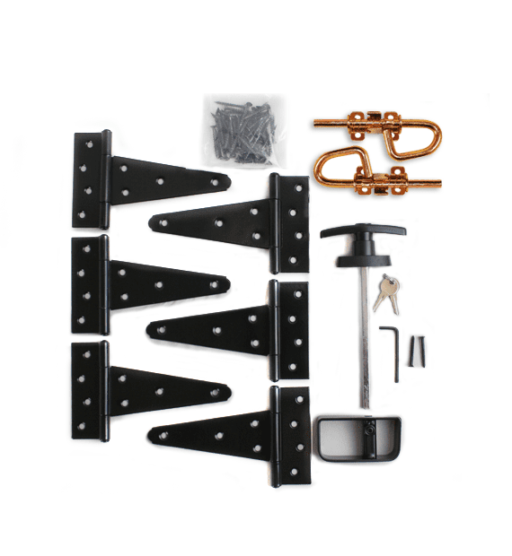 Shed Windows and More Double Door Hardware Kit 5" Hinge THandle Barrel Bolts Shed Door Hinges