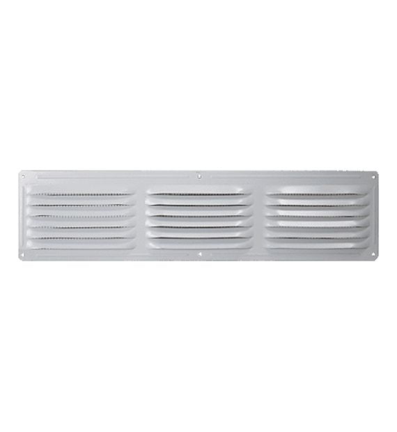 Shed Windows and More Exhaust Under Soffit Vent Set of 2 Vents 4" x 16" Aluminum White w/Screen