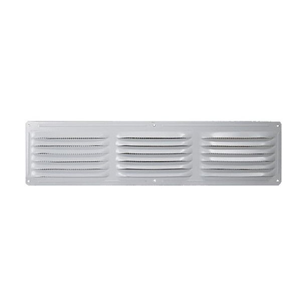 Shed Windows and More Exhaust Under Soffit Vent Set of 2 Vents 4" x 16" Aluminum White w/Screen