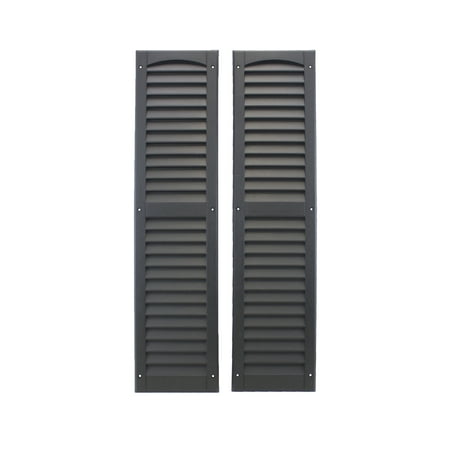 Shed Windows and More Interior Louvered Shutter, Black