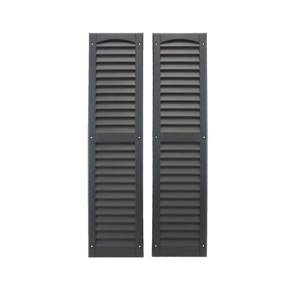 Shed Windows and More Interior Louvered Shutter, Black