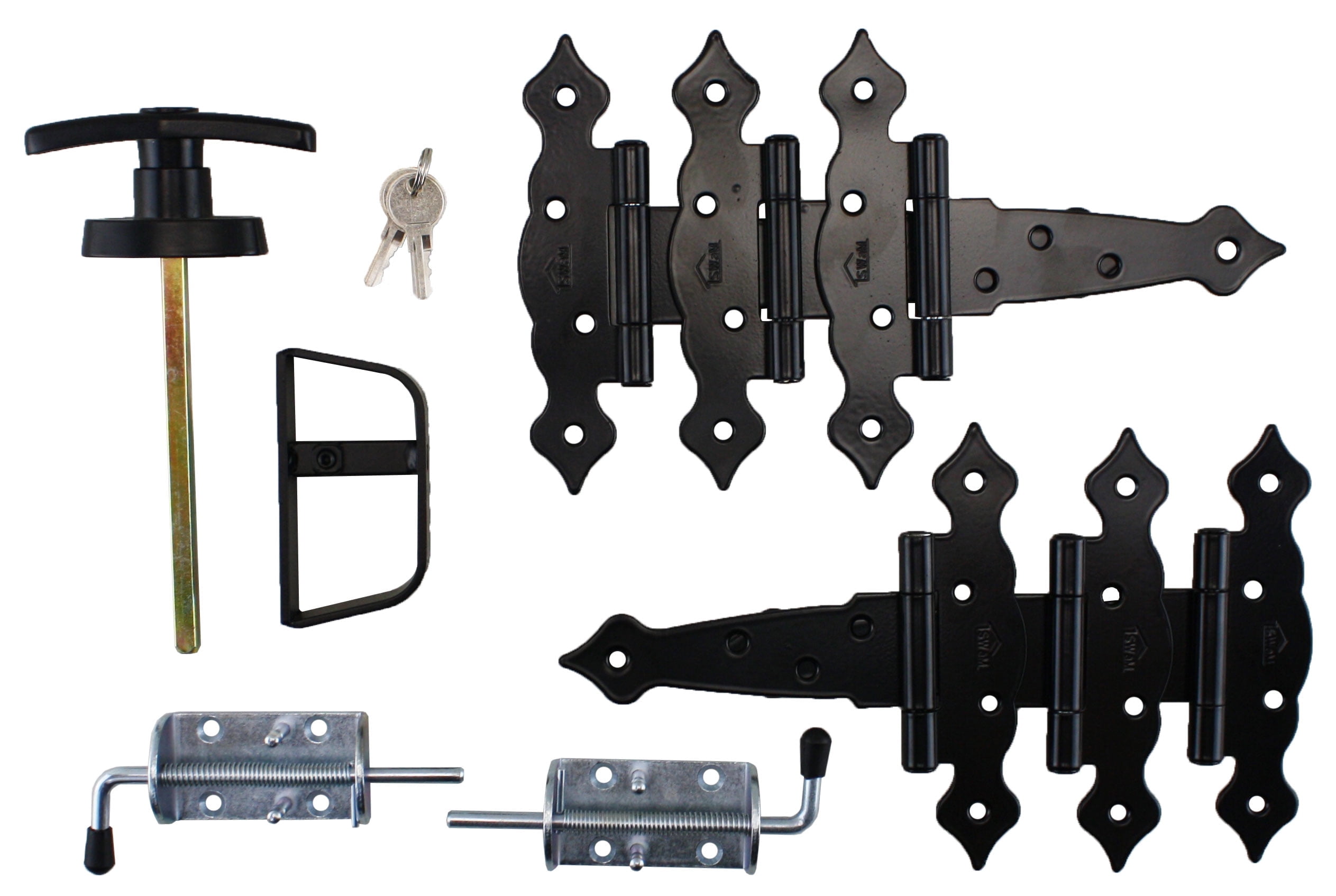 Shed Windows and More Double Door Hardware Kit with Decorative Hinges