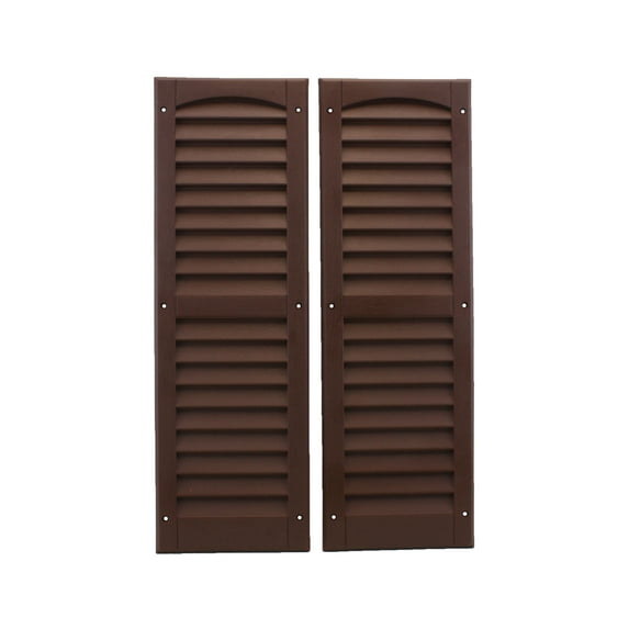 Shed Windows and More Shutter (1) Pair 9" x 27" Brown