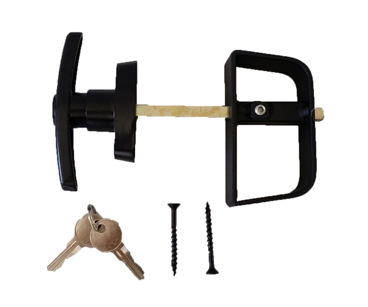Outdoor Shed Windows and More THandle Lock Set, 61/2" Black Shed Door