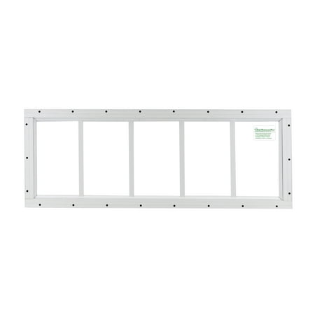 Shed Windows and More Transom Window 10" x 35" White Flush