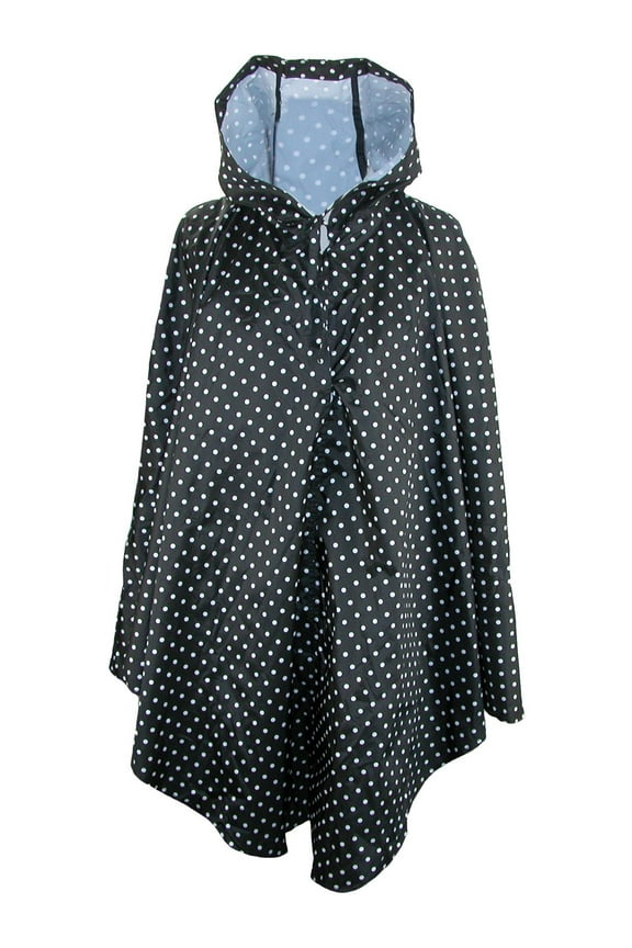 Polka-Dot Print Pouchable Poncho (Women)