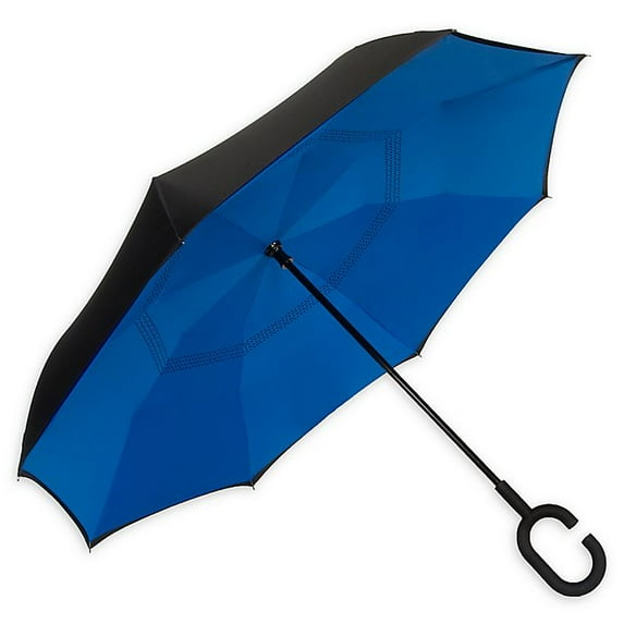 ShedRain UnbelievaBrella Reverse Stick Umbrella in Blue