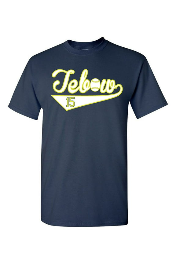 NAVY Columbia Fireflies Tim Tebow "Tebow Logo"  T-Shirt