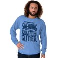 thumbnail image 1 of Shedding Sharing Glitter Dog Fur Puppy Long Sleeve TShirt Men Women Brisco Brands 2X, 1 of 6