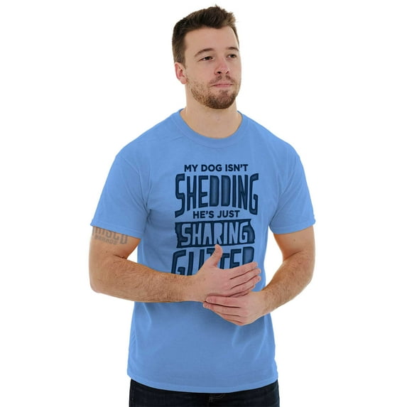 Shedding Sharing Glitter Dog Fur Puppy Men's Graphic T Shirt Tees Brisco Brands L