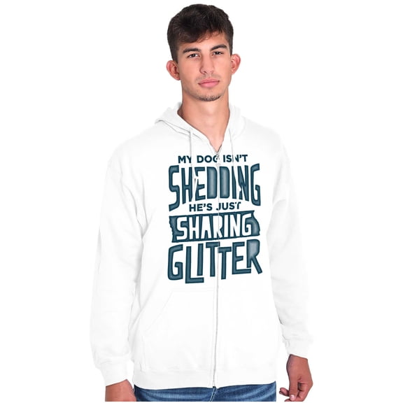 Shedding Sharing Glitter Dog Fur Puppy Zip Up Hoodie Men's Women's Brisco Brands M