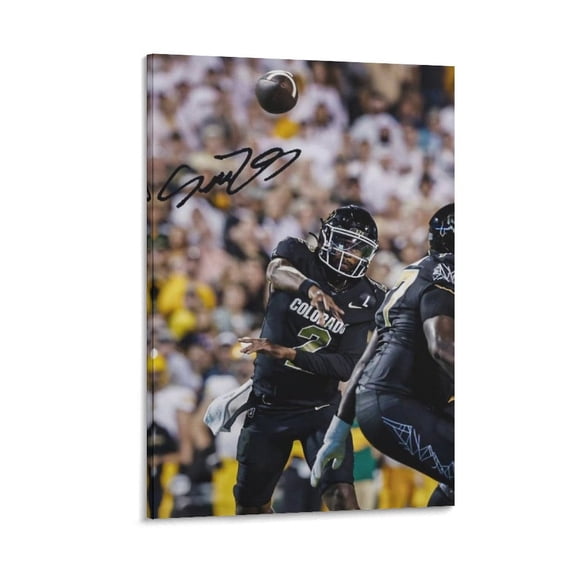 Shedeur Sanders Canvas Poster Posters Wall Art Painting Canvas Gift Living Room Prints Bedroom Decor Poster Artworks 12x18inch(30x45cm)