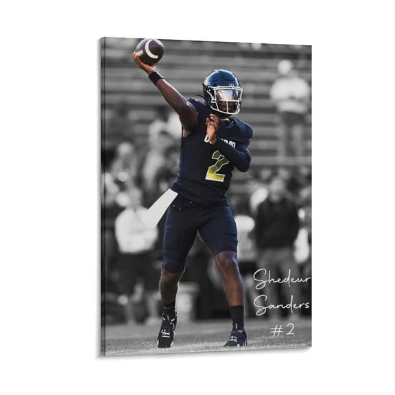 Shedeur Sanders Poster Canvas Poster Home Decor Poster Wall Art Hanging Picture Print Bedroom Decorative Painting Posters Room Aesthetic 16x24inch(40x60cm)