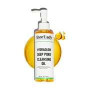 Shee'lady Hydraglow Deep Pore Cleansing Oil, limpiador facial en aceite – Best Cleansing Oil for Face, Blackhead & Makeup Remover Korean Skin Care, 6.76 fl oz (200ml)