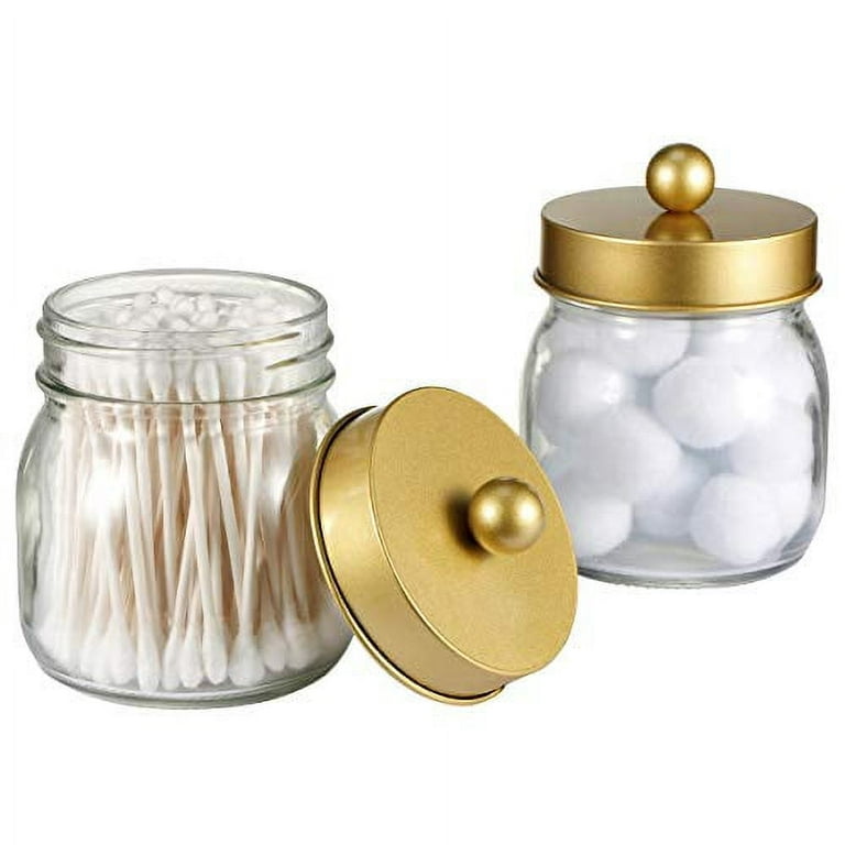 8oz Bathroom Accessories Storage Jars, Q-tip Container, Bathroom