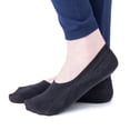 thumbnail image 1 of Sheebo Women 6 Pairs Thin Casual No Show Socks Non Slip Flat Boat Line Socks (Black), 1 of 1