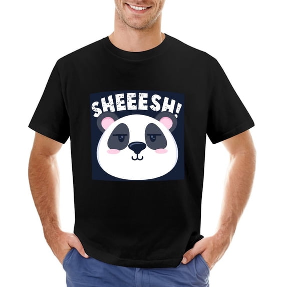 Sheeesh Need More Sleep Vintage T-shirt Mens Cotton Classic Crewneck Short Sleeve Tees Unisex Black 4XL