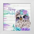 thumbnail image 1 of Sheena Pike Art 12x12 White Modern Wood Framed Museum Art Print Titled - Boho Owl Stay Wild, 1 of 4