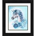 thumbnail image 1 of Sheena Pike Art 12x14 Black Ornate Wood Framed with Double Matting Museum Art Print Titled - Dreamer Unicorn, 1 of 4