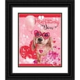 thumbnail image 1 of Sheena Pike Art 12x14 Black Ornate Wood Framed with Double Matting Museum Art Print Titled - I Pawsitively Love You- Valentine Design, 1 of 4