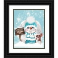thumbnail image 1 of Sheena Pike Art 12x14 Black Ornate Wood Framed with Double Matting Museum Art Print Titled - Snowballs for sale Snowman, 1 of 4