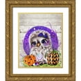 thumbnail image 1 of Sheena Pike Art 12x14 Gold Ornate Wood Framed with Double Matting Museum Art Print Titled - Sweet Halloween Owl, 1 of 4