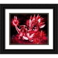 thumbnail image 1 of Sheena Pike Art 14x12 Black Ornate Wood Framed with Double Matting Museum Art Print Titled - July - Ruby - Birthstone Lil Dragonz, 1 of 4