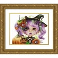 thumbnail image 1 of Sheena Pike Art 14x12 Gold Ornate Wood Framed with Double Matting Museum Art Print Titled - Halloween Hannah - MunchkinZ, 1 of 4