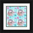 thumbnail image 1 of Sheena Pike Art 15x15 Black Ornate Wood Framed with Double Matting Museum Art Print Titled - Santa Approved Cocoa - Snowman - Pattern, 1 of 4