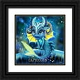 thumbnail image 1 of Sheena Pike Art 15x15 Black Ornate Wood Framed with Double Matting Museum Art Print Titled - Zodiac Lil Dragonz - Capricorn, 1 of 4