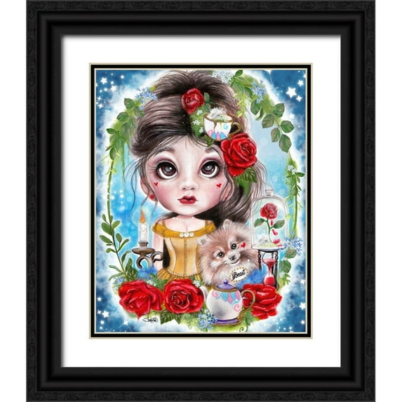 Sheena Pike Art 15x18 Black Ornate Wood Framed with Double Matting Museum Art Print Titled - A Beauty and her Beast