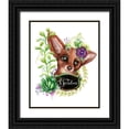 thumbnail image 1 of Sheena Pike Art 15x18 Black Ornate Wood Framed with Double Matting Museum Art Print Titled - The Garden Sign Fox, 1 of 4