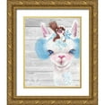 thumbnail image 1 of Sheena Pike Art 15x18 Gold Ornate Wood Framed with Double Matting Museum Art Print Titled - Winter Llama, 1 of 4