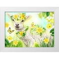 thumbnail image 1 of Sheena Pike Art 18x14 White Modern Wood Framed Museum Art Print Titled - Sweet Daffodil Lamb, 1 of 4