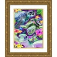 thumbnail image 1 of Sheena Pike Art 19x24 Gold Ornate Wood Framed with Double Matting Museum Art Print Titled - Day Dream Sea Turtles, 1 of 4