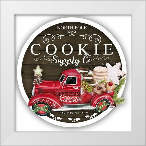 Sheena Pike Art 20x20 White Modern Wood Framed Museum Art Print Titled - Cookie Supply Co Sign