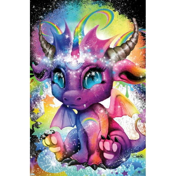 Sheena Pike - Rainbowcorn - Lil DragonZ Wall Poster, 14.725" x 22.375"