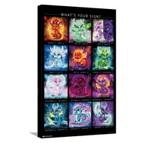 Sheena Pike - The Zodiacs Lil Dragonz Canvas Wall Poster, 14.725" x 22.375"