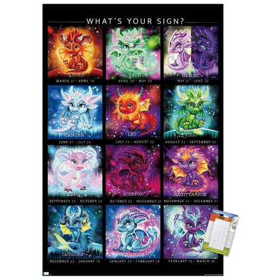 Sheena Pike - The Zodiacs Lil Dragonz Wall Poster, 22.375" x 34"