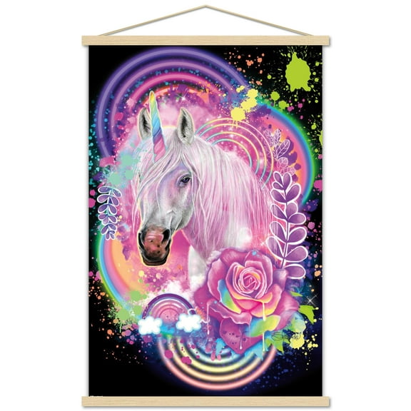 Sheena Pike - Unicorn Spirit Wall Poster with Magnetic Frame, 22.375" x 34"