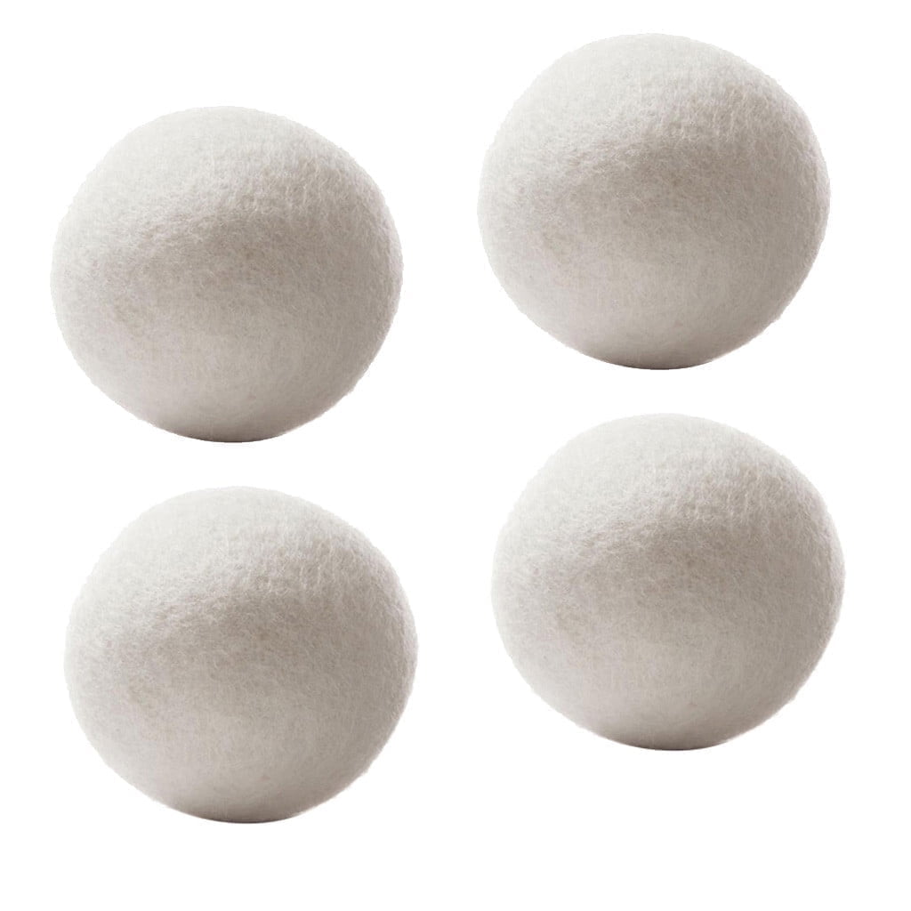 Sheep 2/4-Pack Polo Premium Wool Dryer Balls Reusable Natural Fabric Softener 6CM