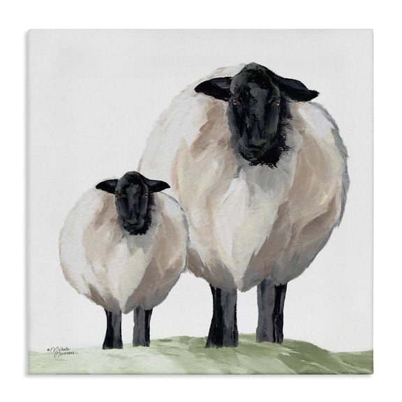 Stupell Industries Sheep And Lamb Portrait Canvas Wall Art, design by Michele Norman