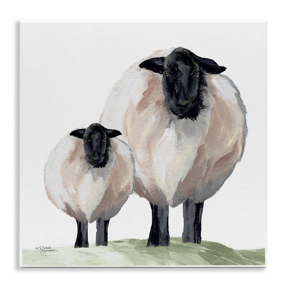 Stupell Industries Sheep And Lamb Portrait Wall Plaque Art, design by Michele Norman