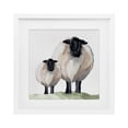 thumbnail image 1 of Stupell Industries Sheep And Lamb Portrait White Framed Print Under Glass, design by Michele Norman, 1 of 9