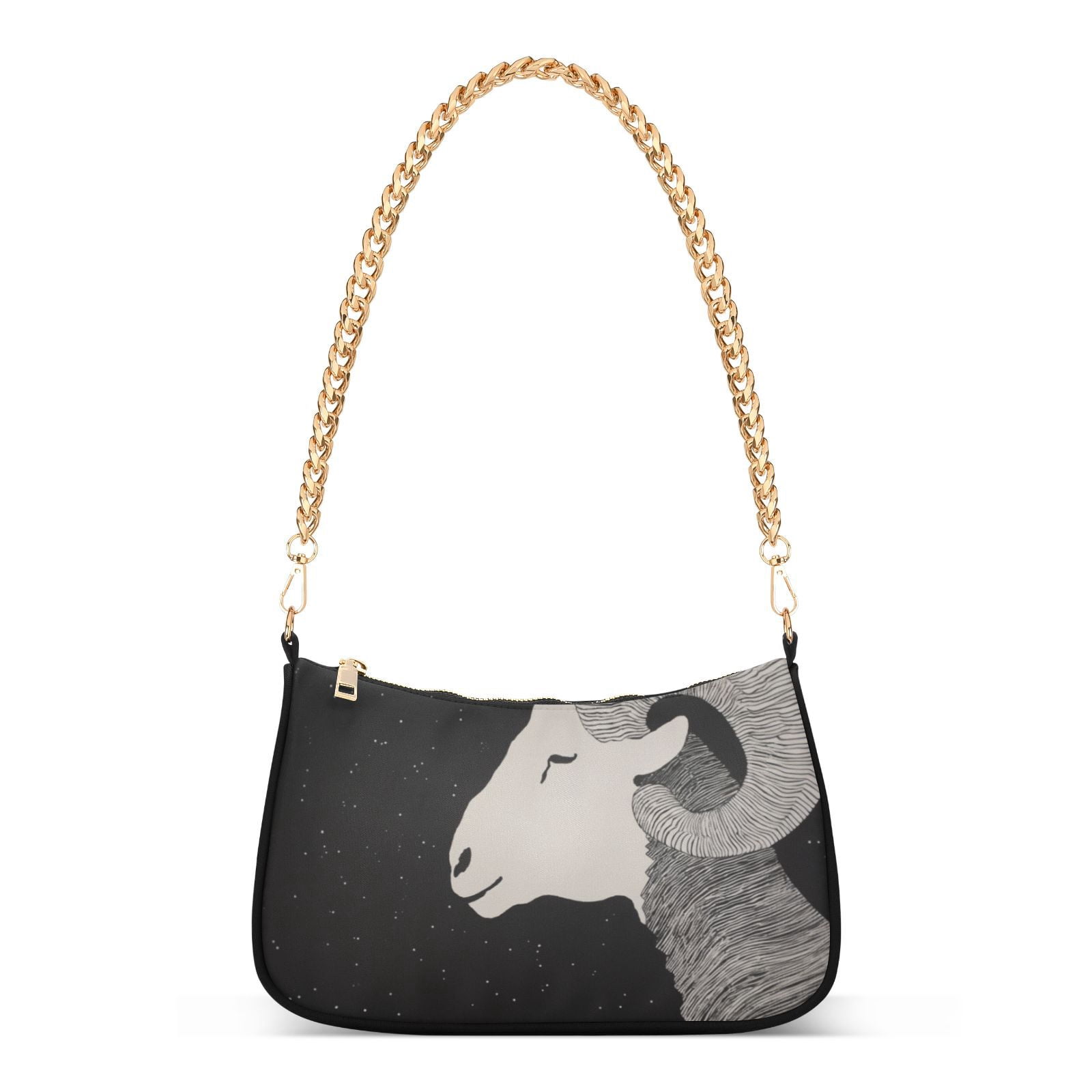 Sheep BlackWomen Small Shoulder Bag Crossbody Tote Hobo Bags Purse Clutch Handbags with Chain Strap for Women