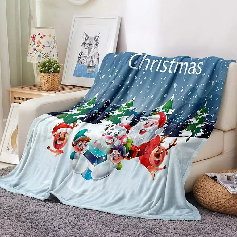Sheep Blanket for Adults Winter Warm Blanket Christmas Snowman Winter Plush Decoration Wool Plush Picnic Blanket Holiday Santa Blanket And Home Blanket 125 X 150 Holiday Blankets Heavy Knit Blanket Wa...