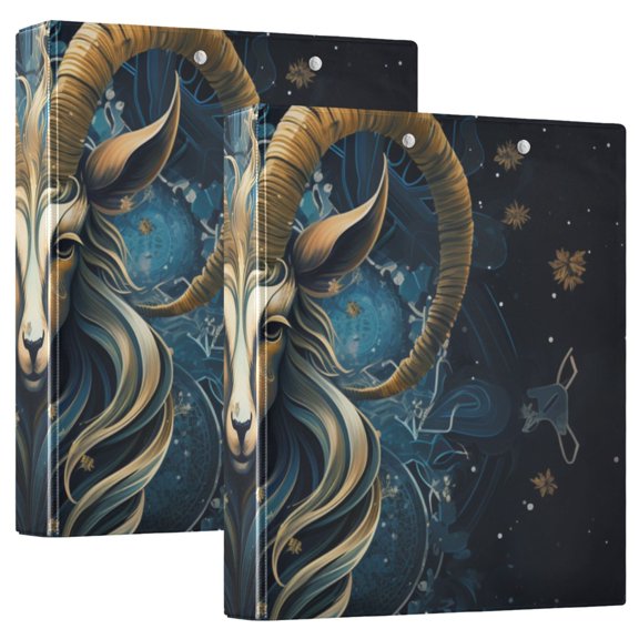 Sheep Blue 3 Ring Binders 1.5 inch Hardcover File Folders with Interior Pockets A4 Size Organizer for School Office Hospital